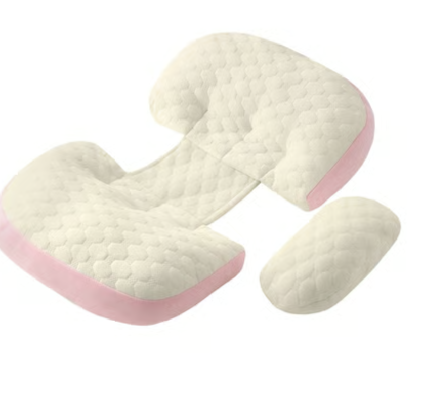 Frido Maternity Orthopedic Pillow (Baby Pink & White) - 1 pc