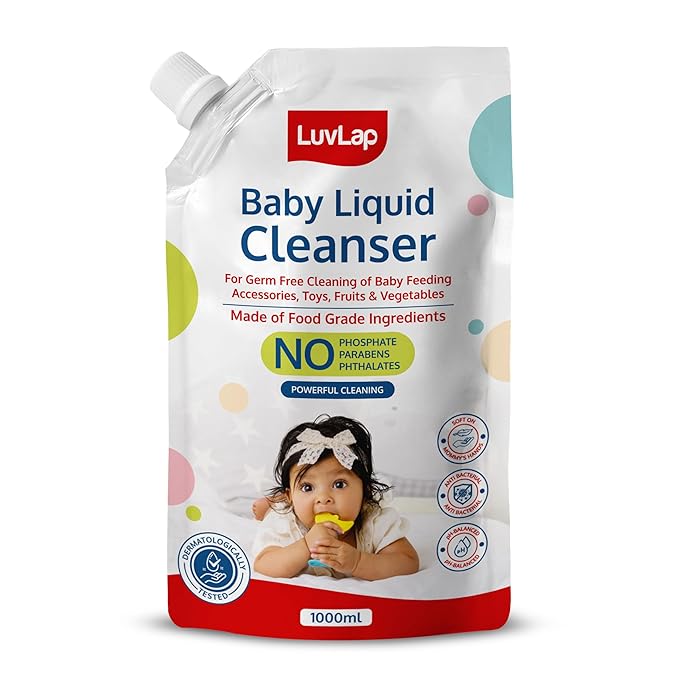 LuvLap Baby Liquid Cleanser (Refill Pack) - 1 ltr