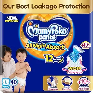 MamyPoko Pants All-Night-Absorb Baby Diaper - 40 pcs