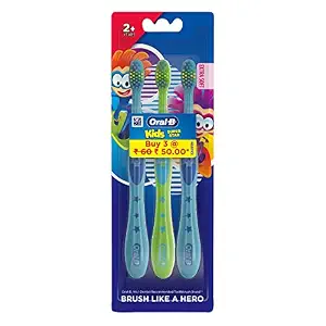 Oral-B Kids Toothbrush (Colour may Vary) - 3 pcs