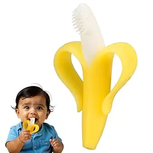 Kidology Silicone Banana Baby Teether BPA-Free Toy (Bright Yellow) - 1 pc