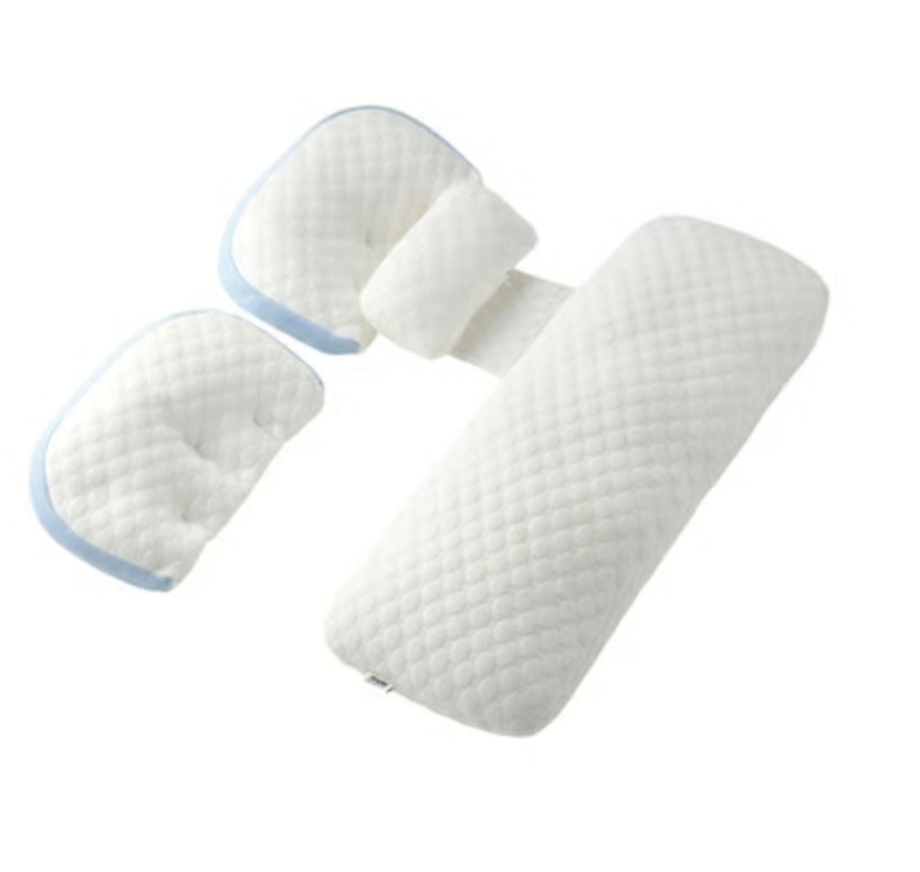 Frido Maternity Orthopedic Pillow (Baby Blue & White) - 1 pack