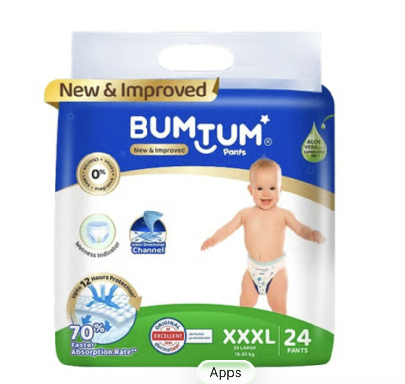 Bumtum Regular Baby Diaper - 24 pcs
