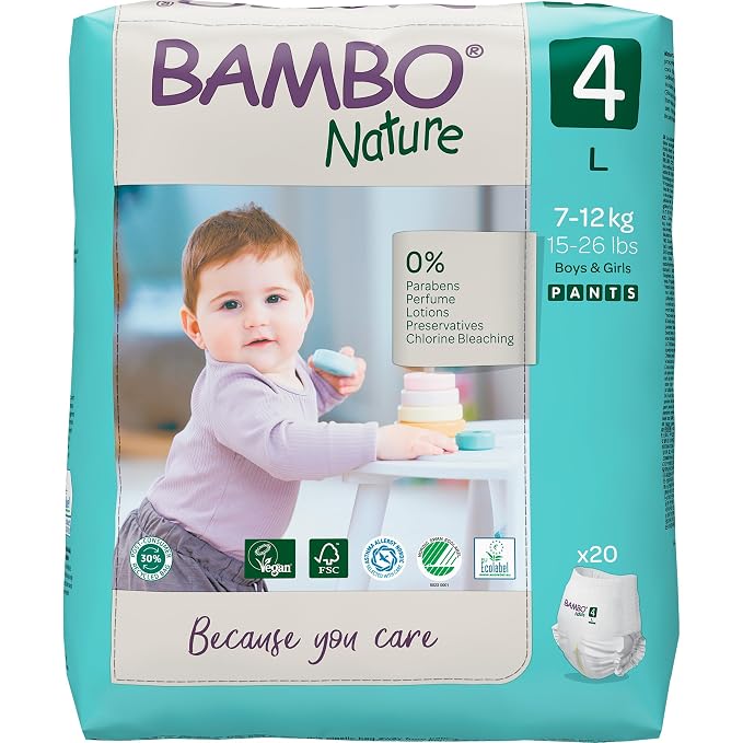 Bambo Nature Baby Diaper - 20 pcs Size (7-12 Kgs)