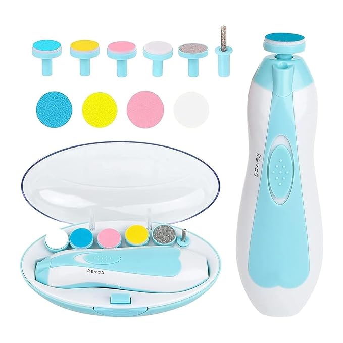 Kidology Electric Baby Nail Clipper Set (Blue) - 1 set